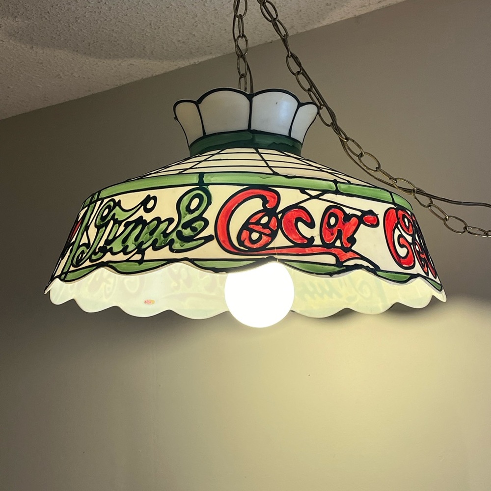Plastic Coca Cola lamp